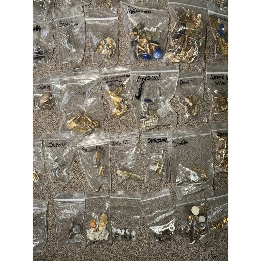 Vintage Cufflinks Tie Tacks Tie Bars Huge Lot 500+pcs Swank Sara Cov Anson Hicko